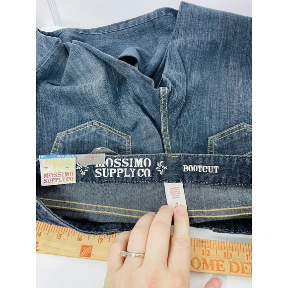 Mossimo Jeans Boot Cut sz 9 Lowest Rise Dark Wash Womens - Picture 7 of 14